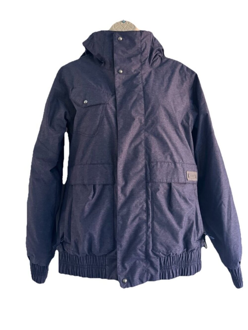 Burton DryRide Women's Sz S Purple Softshell Hooded Full Zip Jacket